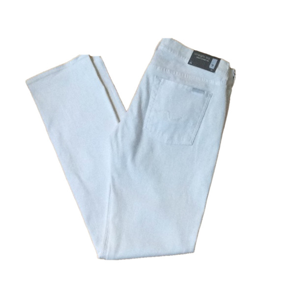 7 For All Mankind White Denim Jeans-NEW - Picture 1 of 4